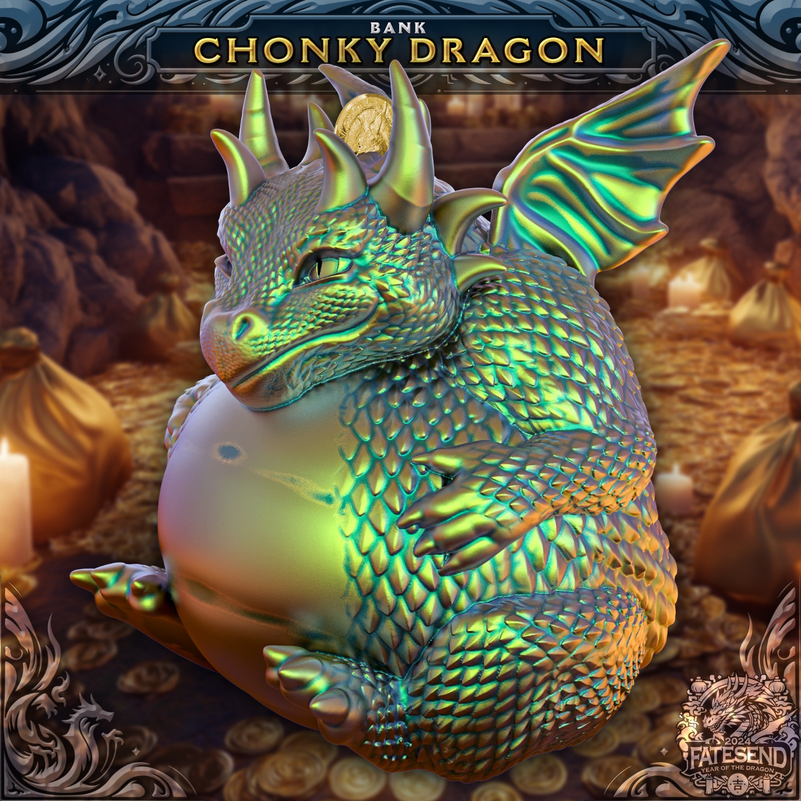 Chonky Dragon Bank - SUPPORT FREE!